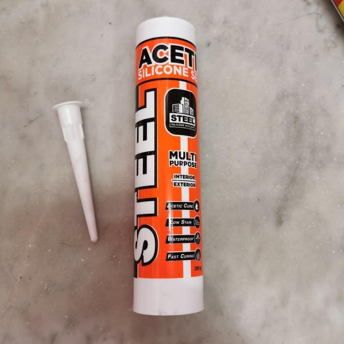 Perekat Lem Kaca Aquarium Hitam / Putih / Lem Sealant Silicone