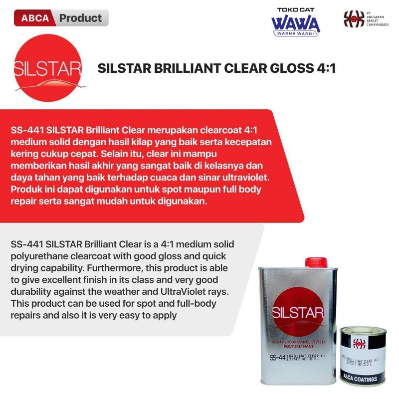 clear coat silstar Brilliant Clear Gloss SS 441