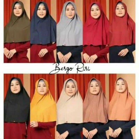 Bergo Polos Bahan Kaos Dauky Bergo Riri