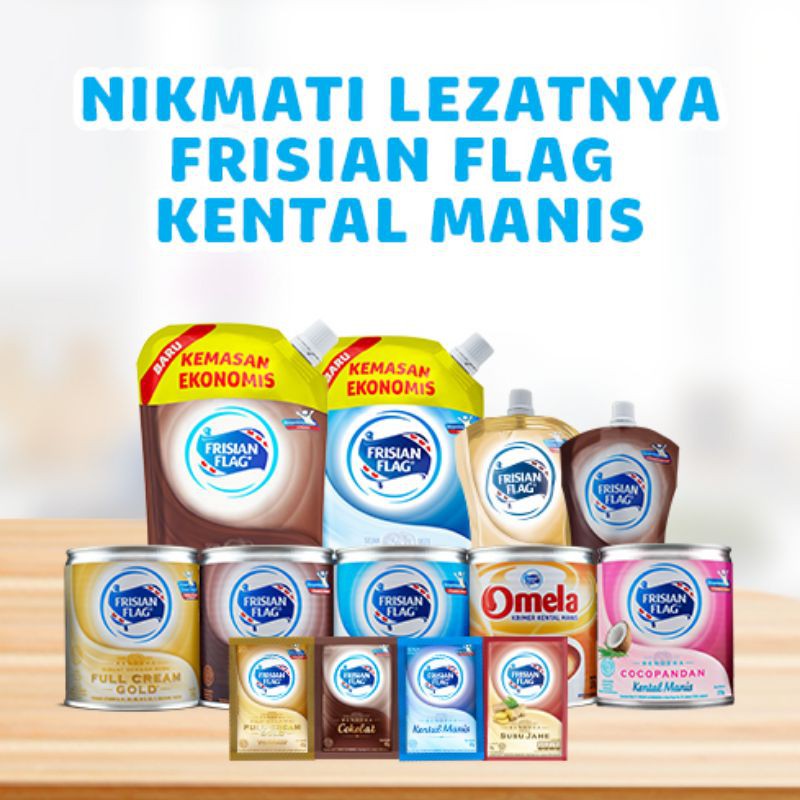 

Frisian Flag Kental Manis 1 Renceng 6 pcs (Putih&Coklat)