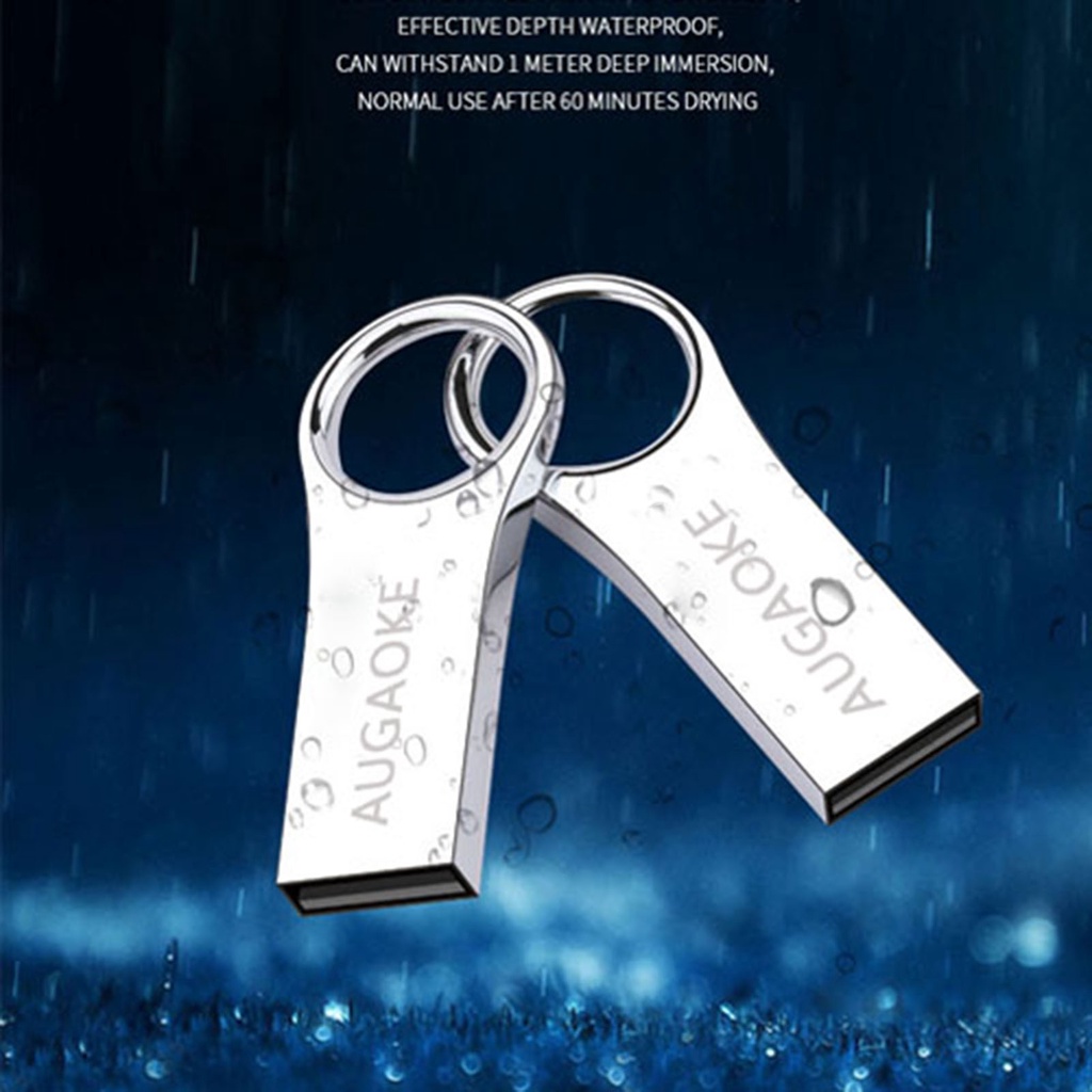 Huluboy Flashdisk USB Plug &amp; Play Bahan Logam Kapasitas 8 / 16 / 32 / 64 / 128GB Untuk Mobil