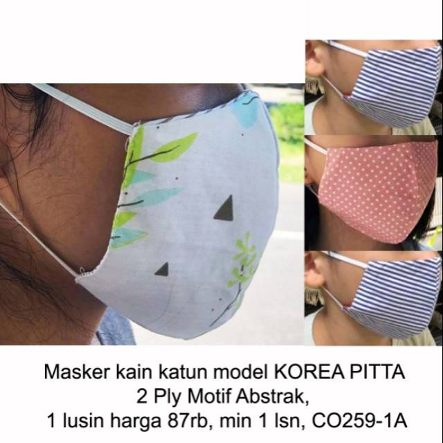 MASKER HIJAB, MASKER MULUT, MASKER KAIN MIX WARNA, MASKER WAJAH, MASKER KOREA