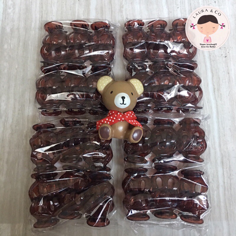 Jepit Jedai Rambut 3,5cm 12pc Tanggung Sedang Medium Lokal Grosir Lusinan Gurita