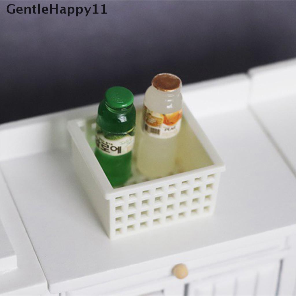 Gentlehappy 3pcs / Set Miniatur Keranjang Penyimpanan Bahan Plastik Hand woven Untuk Dekorasi Rumah Boneka 1 / 12