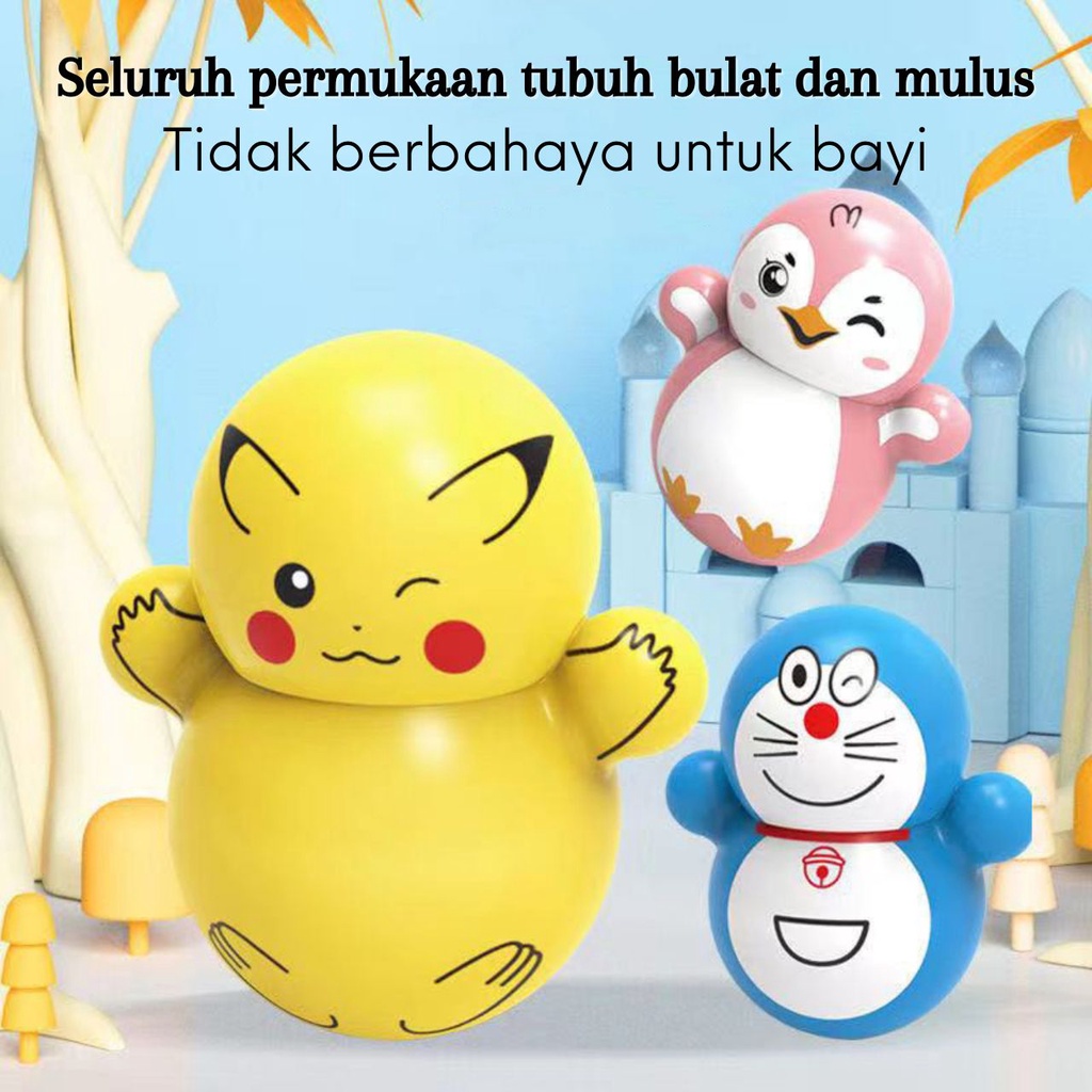 Mainan Bayi Kartun Tumbler Hewan / Mainan Anak Lucu / Mainan Anak Karakter