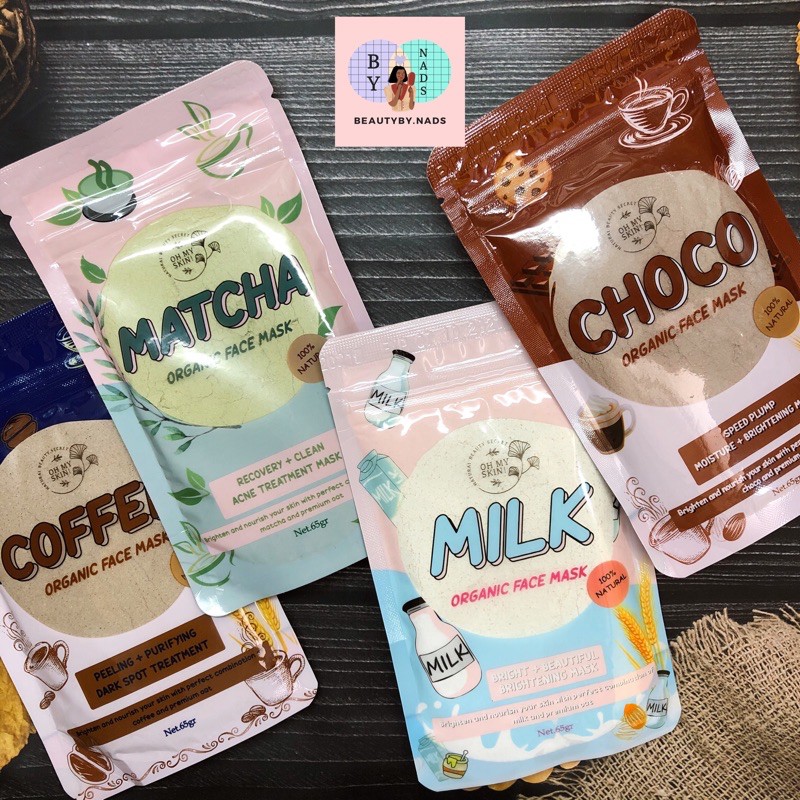 [ready] Masker Wajah Premium Oat Bubuk Ohmyskin Matcha Choco Milk