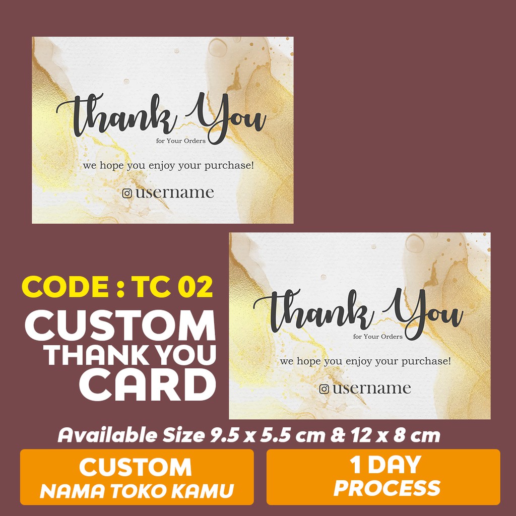 

50PCS THANK YOU CARD TC 02