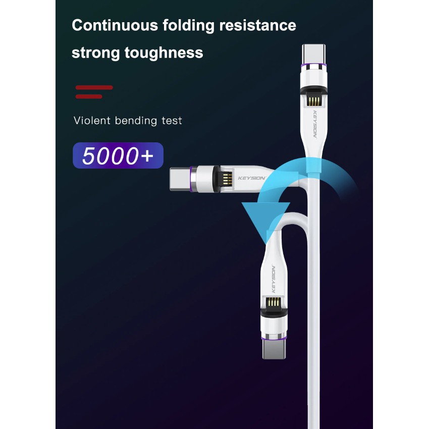 Kabel data cas magnet KEYSION 3A Magnetic cable - bergaransi 6 bulan