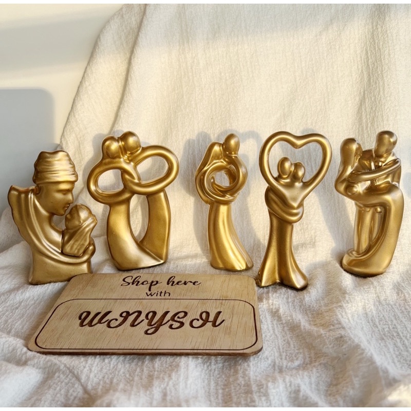 Sierra statue, Patung aesthetic, Pajangan aesthetic, Hiasan meja, patung emas