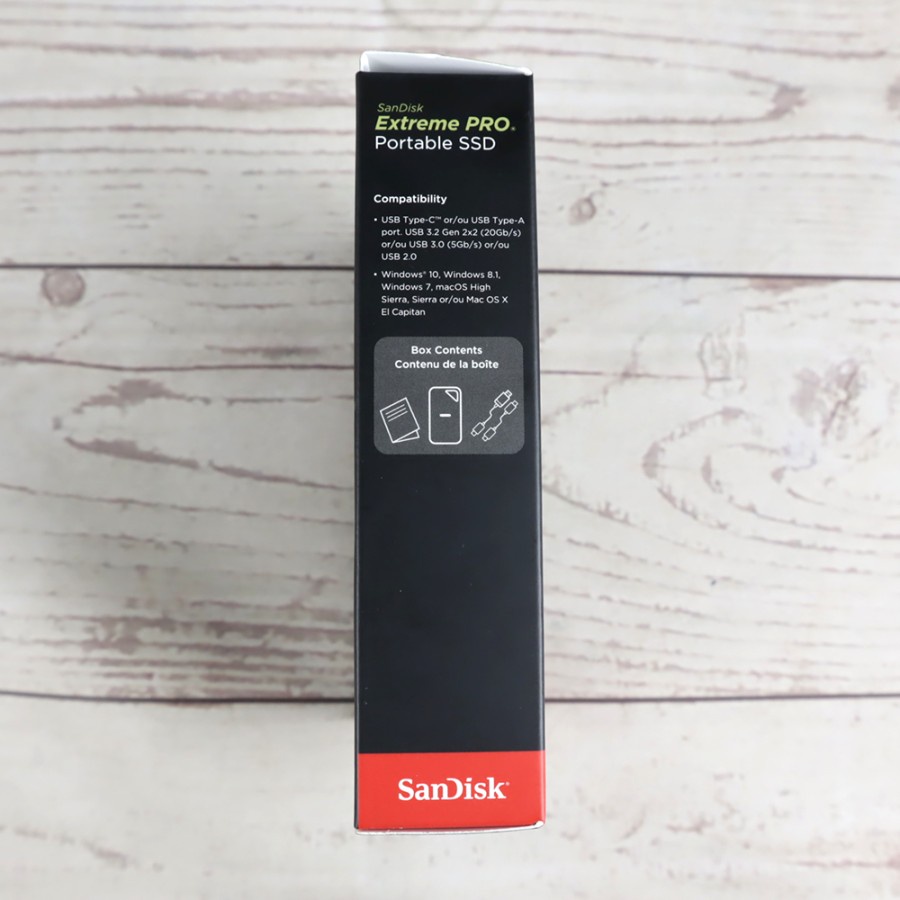 SanDisk Extreme PRO Portable SSD V2 USB Type C 3.2 4TB - SDSSDE81-4T00 - Black