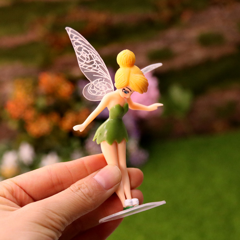 6pcs/Lots Tinkerbell Tinker Bell Fairy Girls Dolls 6pcs Figures Cake Topper Party Toy Gift