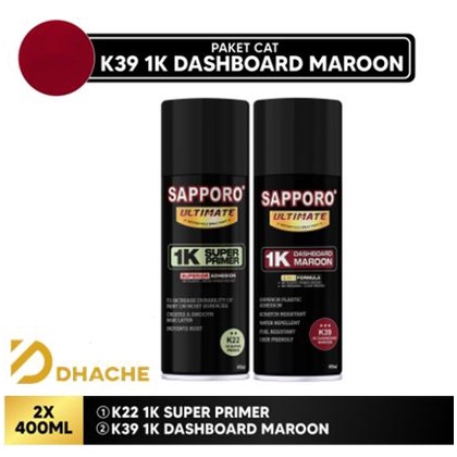 Paket Cat K39 1K Dashboard Maroon / Sapporo Ultimate / Cat Spray Semprot Aerosol Terbaik