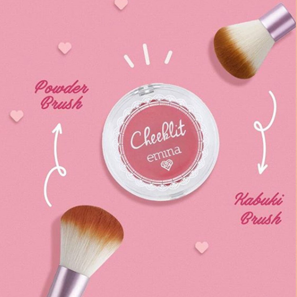 EMINA Cheek Lit Cream Blush / Pressed Blush / Blush Stick / Highlighter Powder Original BPOM