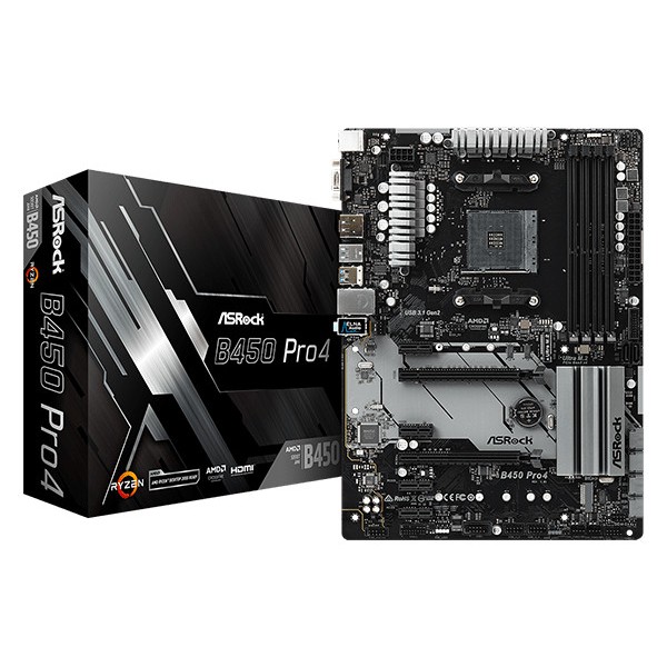 Motherboard Asrock AMD B450 PRO4 Socket AM4