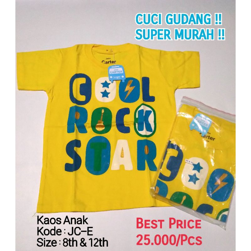 KAOS ANAK 8 10 12 14Thn LAKI-LAKI/CUCI GUDANG BAHAN BAGUS/MURAH BERKUALITAS