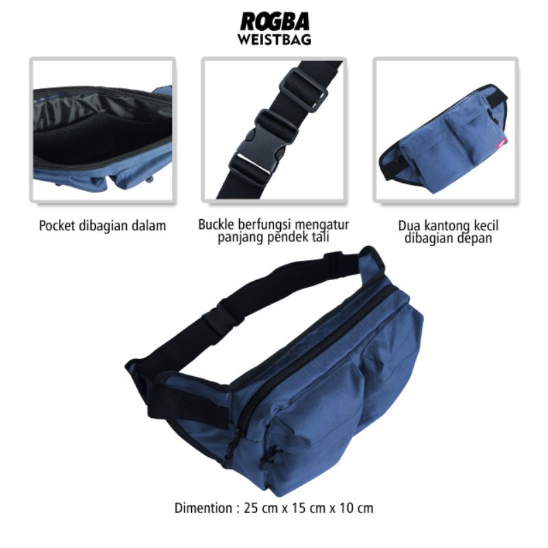 WAIST BAG TAS DADA TAS PINGGANG TAS DEWASA TAS PRIA ROGBA