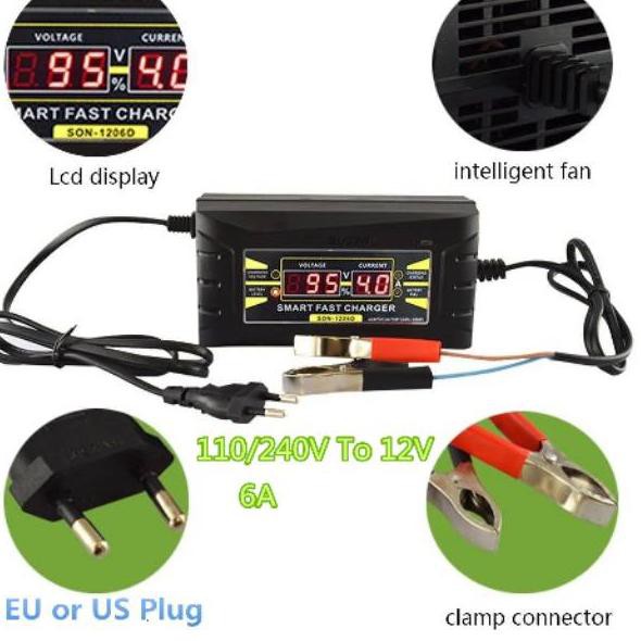 KODE BARU 957 Smart Fast Charger Accu 12v 6a Cas Aki Motor KODE BARU 957 Smart Fast Charger Accu 12v 6a Cas Aki Motor