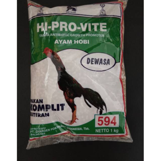 Hi pro vite Pakan komplit ayam hobi dewasa 594 pur kemasan charoen pokphand