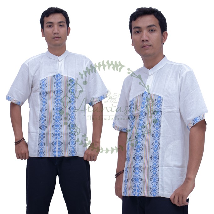 baju koko motif lengan pendek kode 2 R.23