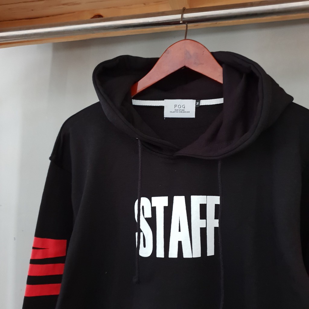 HOODIE PURPOSE TOUR STAFF HITAM