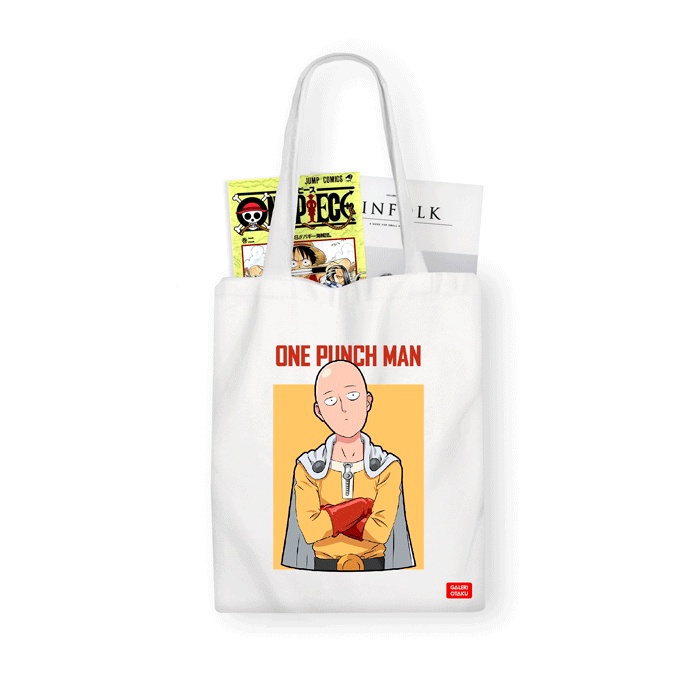 SAITAMA Totebag Kanvas Anime ONE PUNCH MAN SAITAMA / Tote Bag Kanvas Anime OPM / Totebag Anime