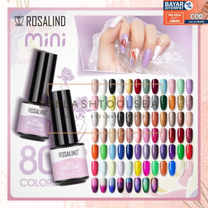 KUTEK GEL ROSALIND NAIL GEL SERI F 1-40 7ML NAIL ART