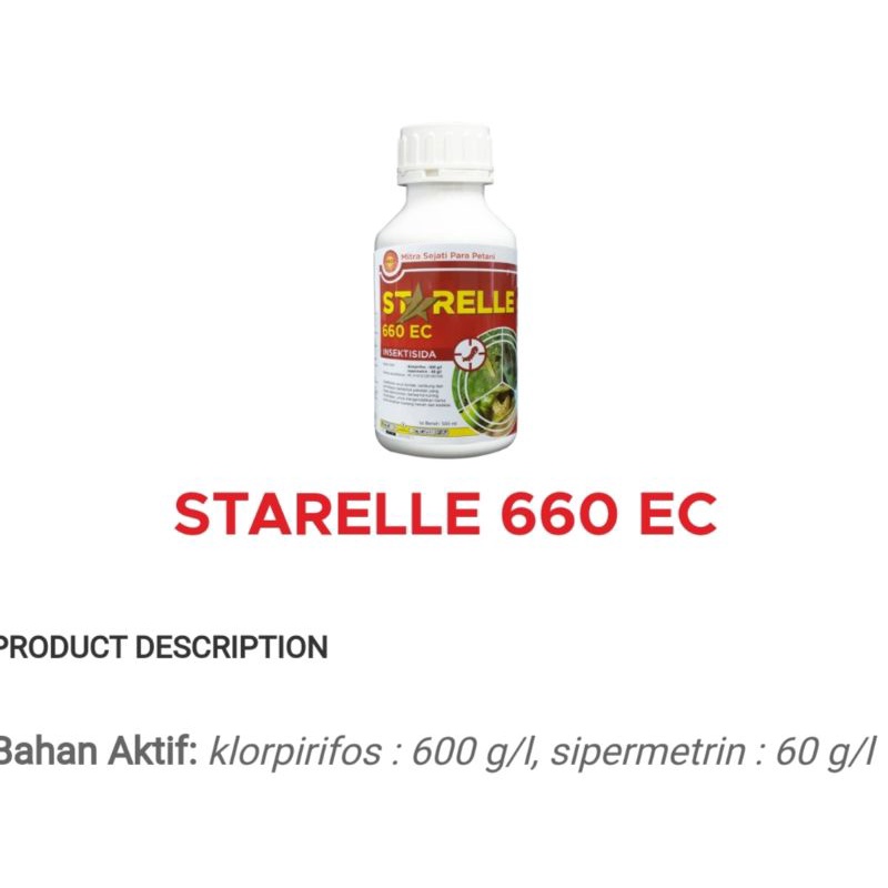 Insektisida Starelle 660 Ec 80ml