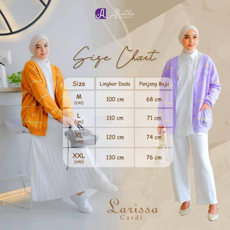 LARISSA CARDI ORI ALIETHA JACKET MUSLIMAH DAILY OUTFIT VIRAL TERBARU SWEATER CARDIGAN WANITA MASAKINI