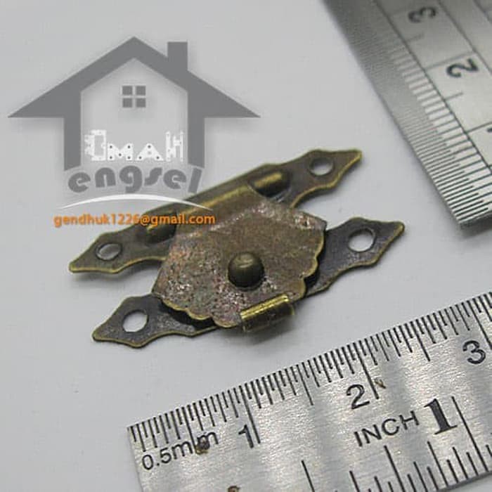 Kunci pengait box/ gembok kotak kayu / kunci kotak souvenir 30x19 mm