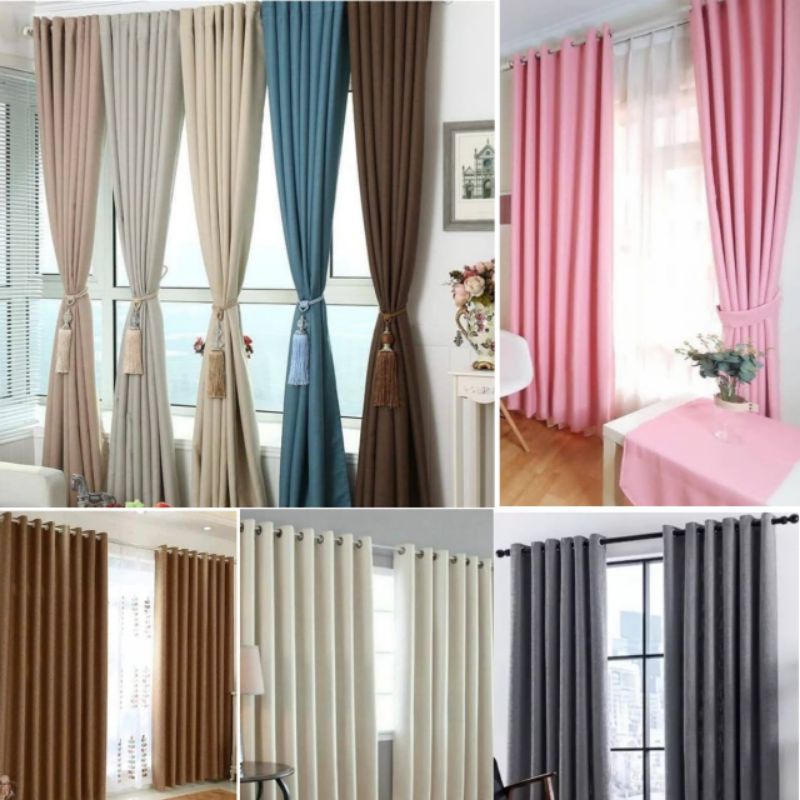 gorden custom blackout biru tosca tinggi 230