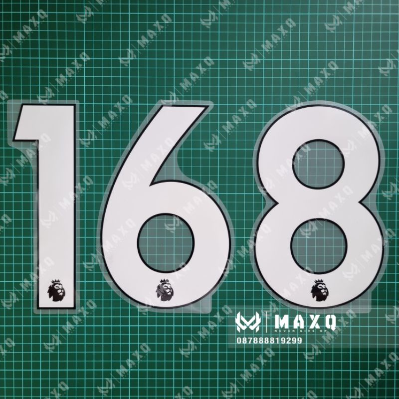 FONT CUSTOME ANGKA PREMIER LIGA INGGRIS EPL 2017 - 2023 PUTIH