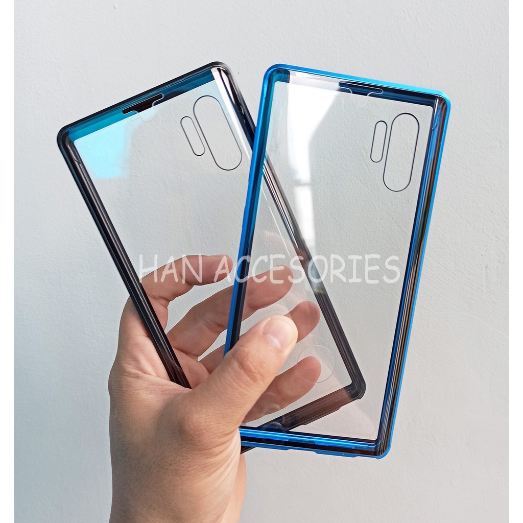 Samsung Galaxy Note 10/Note 10 PRO Case Magnetic 360 FULL GLASS Depan dan Belakang