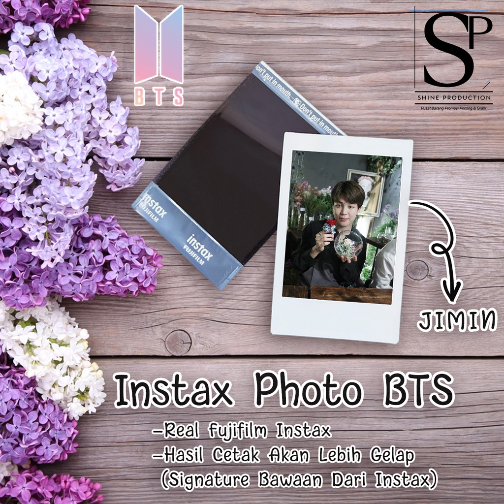 Cetak Foto BTS Instax Fujifilm Plus Nama Personil