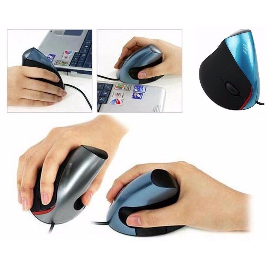 Mouse Kabel Mouse Ergonomis Vertikal Optik USB Mouse 1600DPI Mouse Untuk PC Laptop Kantor Rumah