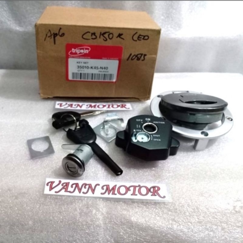 KUNCI KONTAK 1SET TUTUP TANGKI CB 150 R, CBR 150 LED 2018