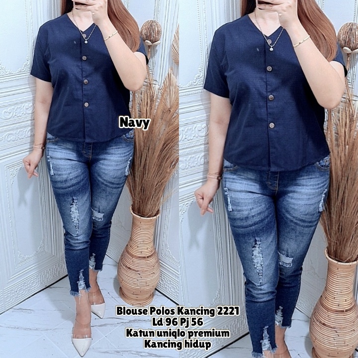Blouse Uniqlo 2221 - Atasan Wanita - Busui Frienly - Baju Kerja