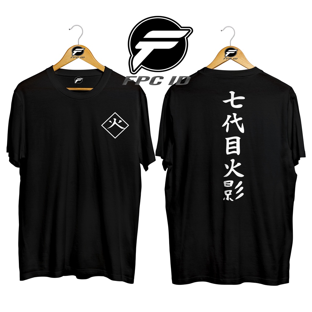 Kaos Anime Hokage Nanaidame Naruto Cotton Combed 30s Baju Distro Gambar Depan Belakang Jumbo Murah