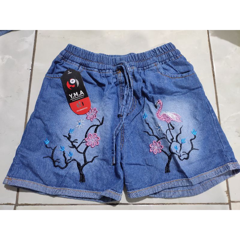 YMA // HOTPANTS JEANS ANAK BT21 usia 3-12 thn