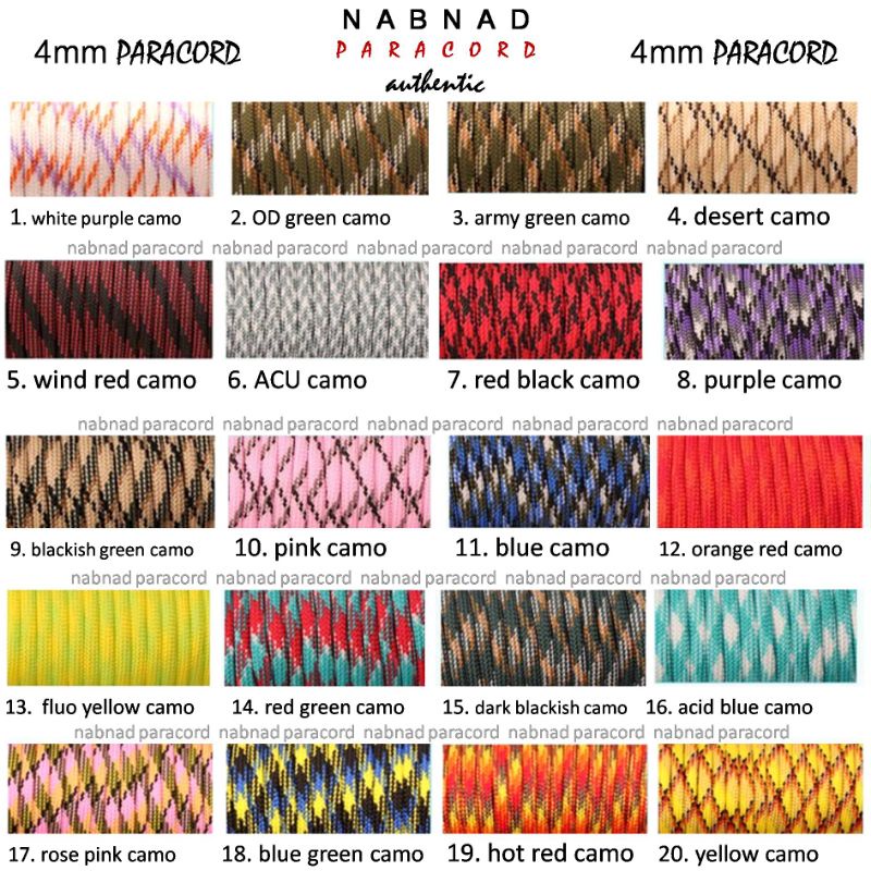 Paracord 4mm Harga Per Meter