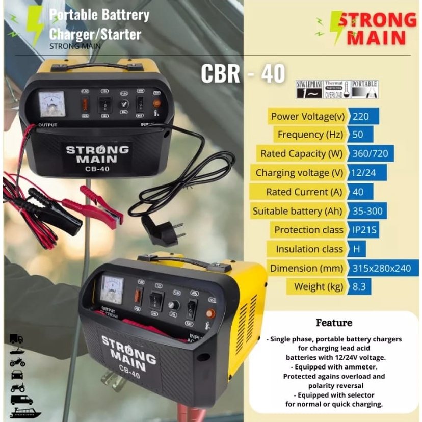 CHARGER AKI - CHARGE ACCU - STRONG MAIN