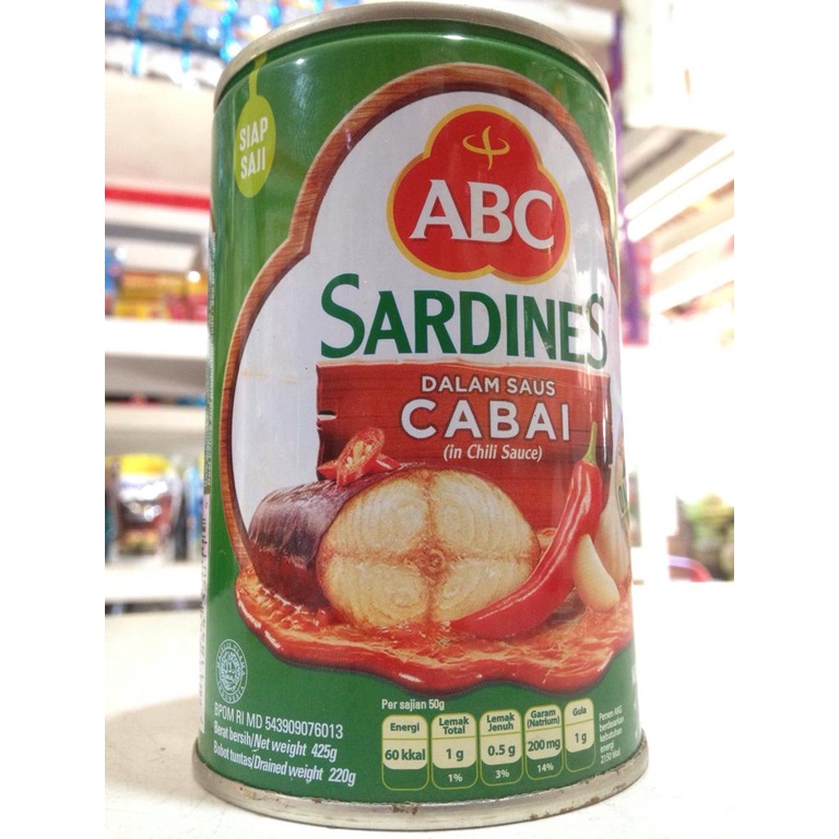 

ABC Sardines Saus Cabai 425g