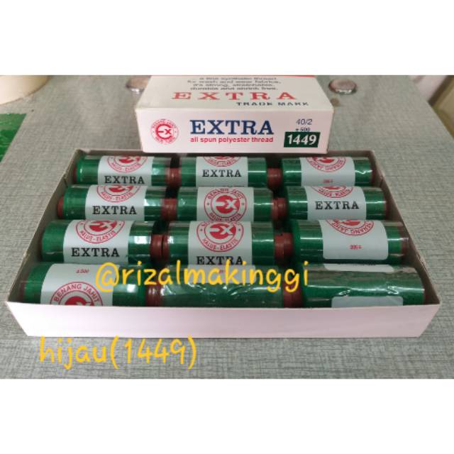 Benang jahit extra hijau(1449) 500 yards