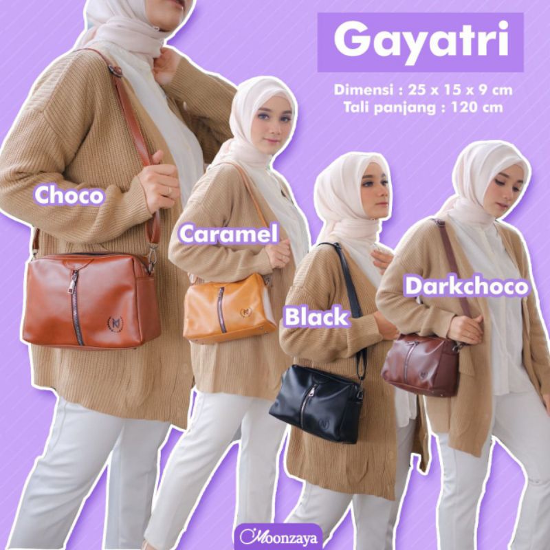 Gayatri Bag by Moonzaya Tas Selempang Bahu Bahan Kulit Sintetis Murah Awet Kuat Anak Muda Wanita Kan