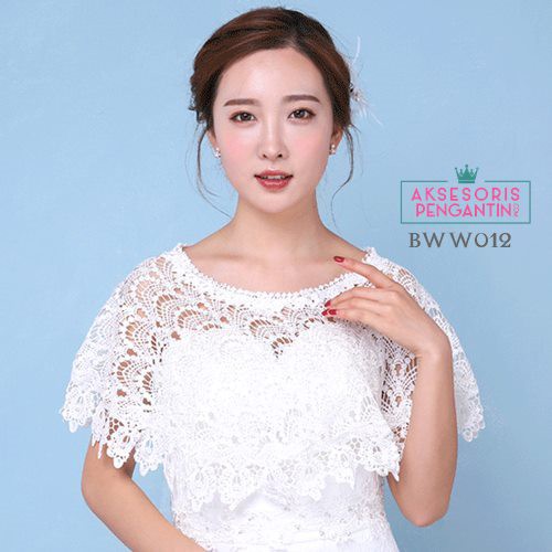 [BISA COD] BOLERO PESTA BROKAT KOREA AKSESORIS PENGANTIN LACE BWW012