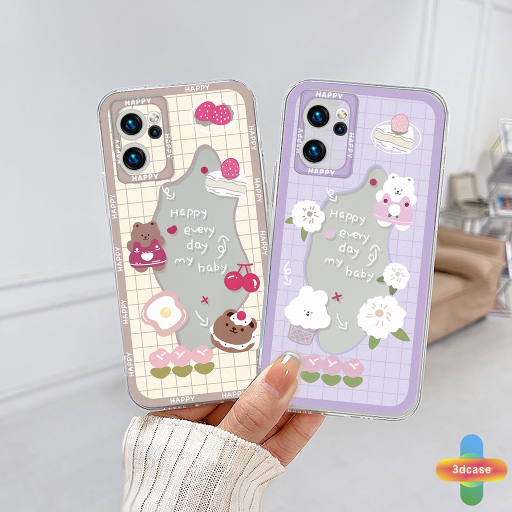 Case OPPO A15 A54 A5S A57 A3S A76 A96 A16 A95 A55 A7 A5 A9 A31 A53 A33 2020 A12 A1K A16E A16K A54S Reno 7 5 4 6 8 5F 5K 4F 4 5 06 Lite A74 A15S A52 A11K A92 A35 A11 A93 A32 A72 A94 A53S F19 F17 21 PRO A16S A77 A57S A57E Cute Bear Rabbit Back Cover