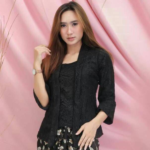 PROMO!!! Atasan kebaya kutubaru pendek / kebaya modern / kebaya wisuda  / kondangan / braidsmaids-HITAM