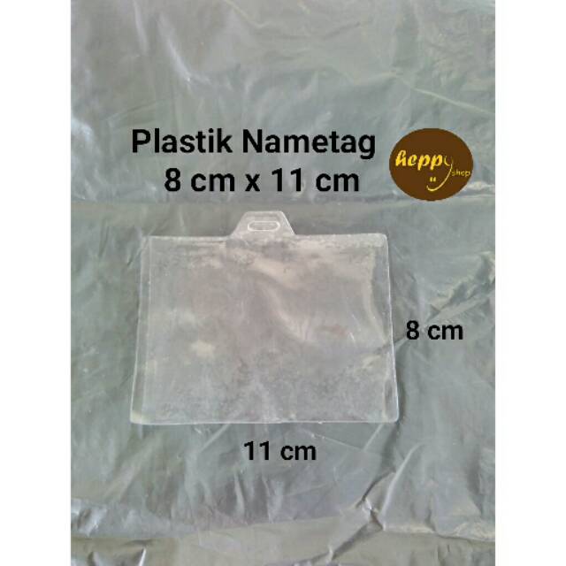 

Plastik Nametag 8 cm x 11 cm ID Card Name Tag