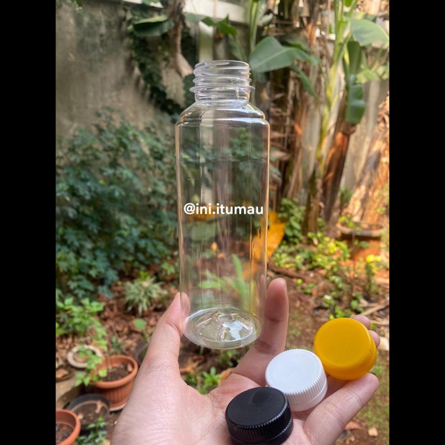 BOTOL ALMOND 250 ML  Botol kosong plastik kopi / teh / jus / susu / jamu