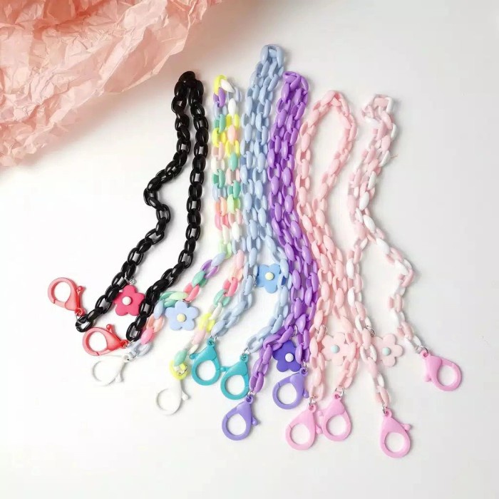 

Dijual Tali Masker Mask Lanyard Strap Masker Kalung Masker Korea Rantai Bunga Terbatas