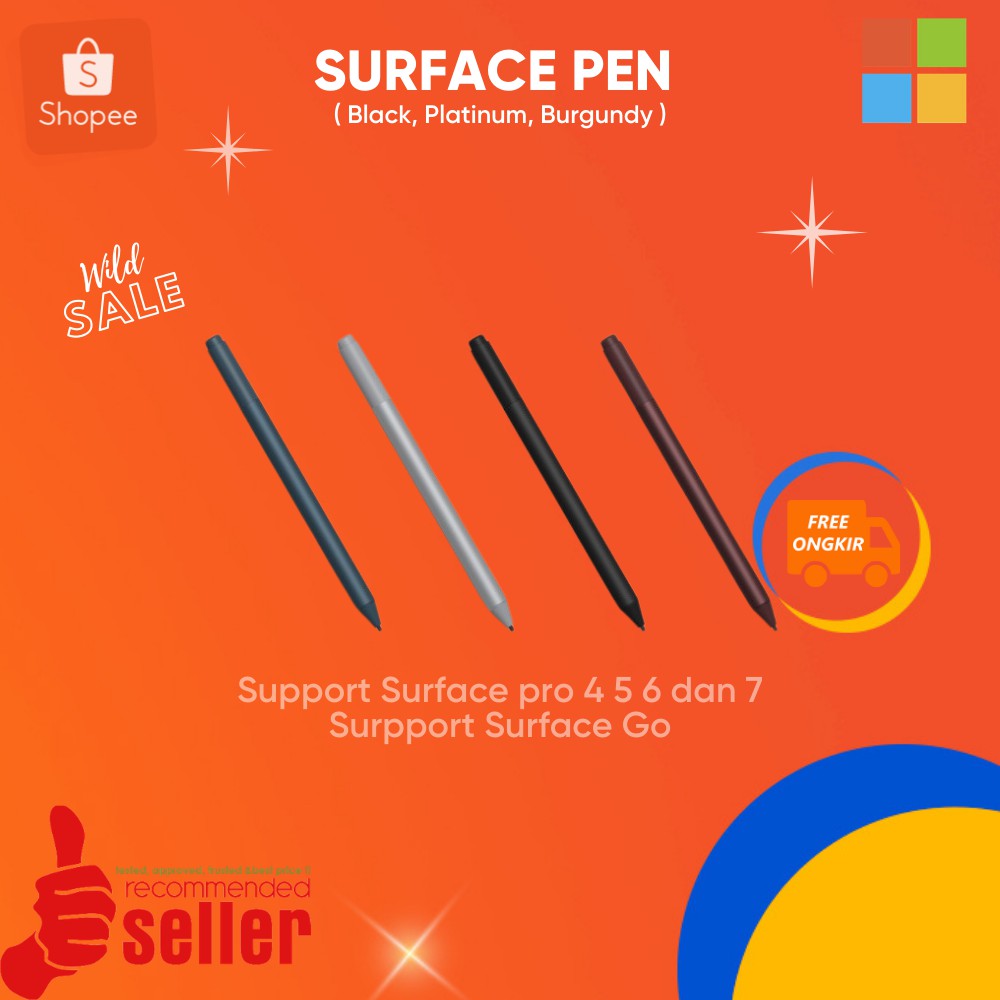 Jual Microsoft Surface Pen For Surface Pro 7 Pro 6 Pro 5 Surface Go Shopee Indonesia 3052